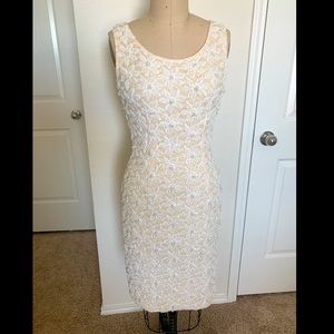 Beautiful Vintage Beige beaded knee length…